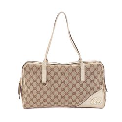 Gucci GG Canvas New Britt Handbag Authentic Pre-Loved Luxury