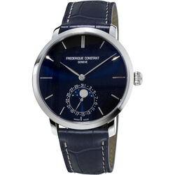 Frederique Constant Mens Slimline Moonphase Manufacturing Ss Watch