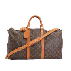 Louis Vuitton Keepall 50 Bandoulière Brown Authentic Pre-Loved Luxury