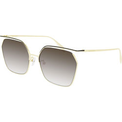 Mcqueen Am0254s-002 61 Sunglasses Woman Metal Gold AM0254S-002