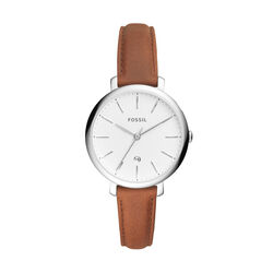 Fossil Jacqueline Three-Hand Date Brown Leather Watch