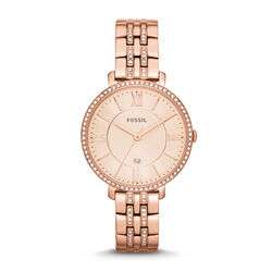 Fossil Jacqueline Rose-Tone Stainless Steel Watch