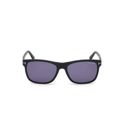 Tom Ford Plastic Matte Black Blue Sunglasses