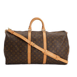 Louis Vuitton Keepall 55 Bandoulière Brown Authentic Pre-Loved Luxury