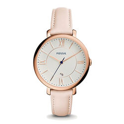 Fossil Jacqueline Date Blush Leather Watch